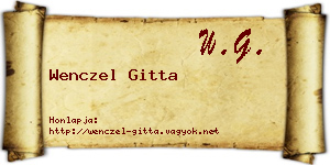 Wenczel Gitta névjegykártya